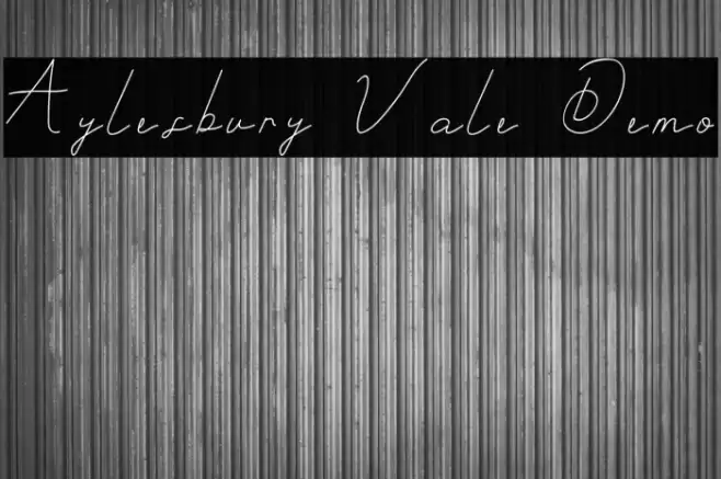 Aylesbury Vale Demo Font examples