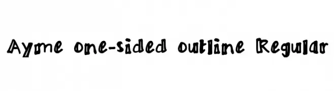 Ayme one-sided outline Regular  नि: शुल्क फ़ॉन्ट्स डाउनलोड
