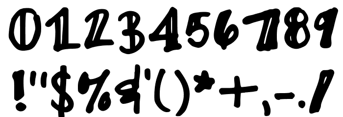 Ayme one-sided outline Regular Font OTHER CHARS