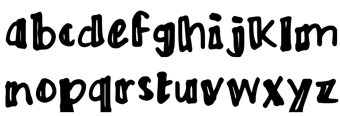 Ayme one-sided outline Regular Font LOWERCASE