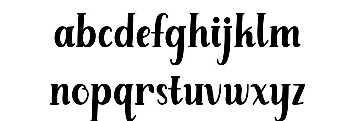 Aynha Font LOWERCASE