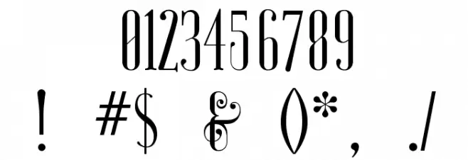 AyresRegular Font OTHER CHARS