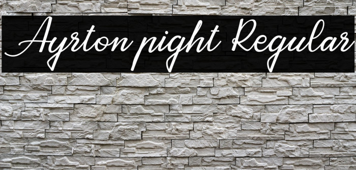 Ayrton pight Regular Example 1