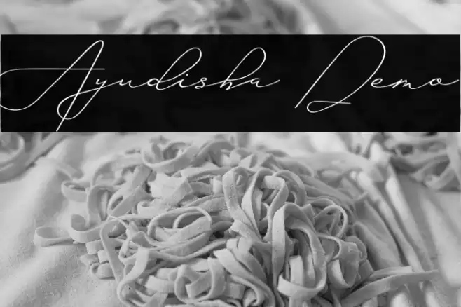 Ayudisha Demo Font examples