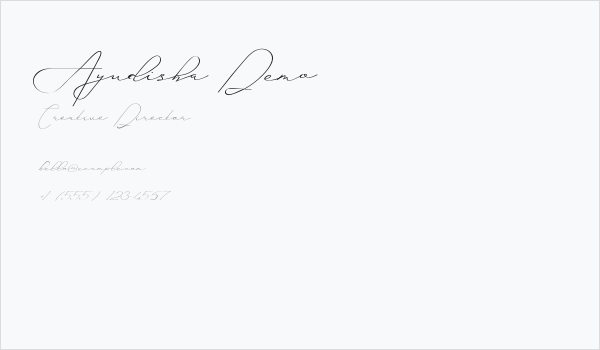 Ayudisha Demo Business Card