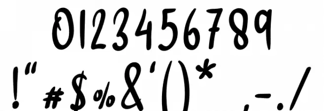 Ayuku Love Schriftart Anderer Schreiben