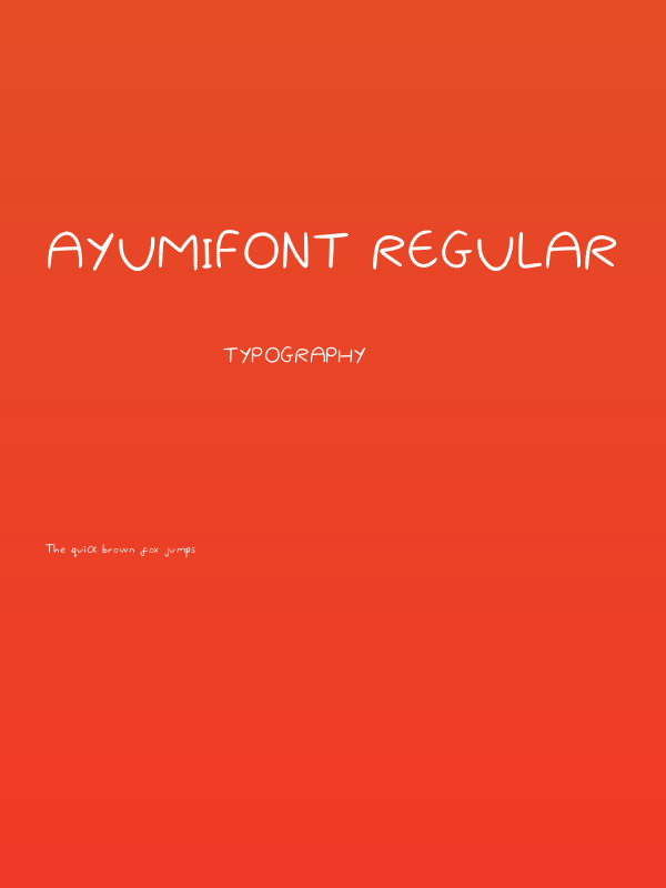 Ayumifont Regular Poster