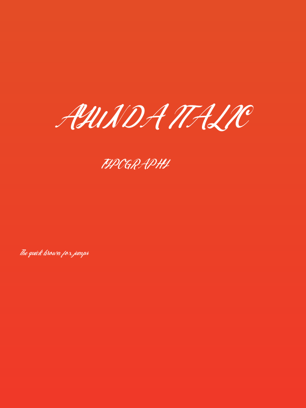 Ayunda Italic Poster