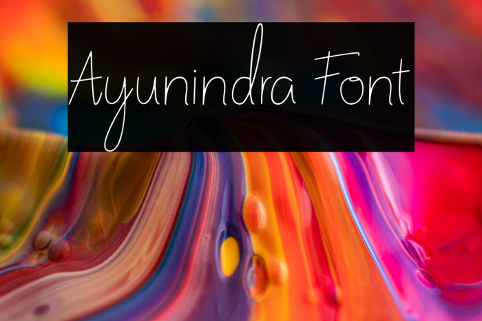 Ayunindra Font Example 3