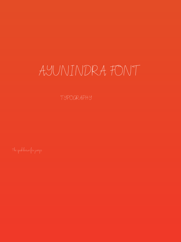 Ayunindra Font Poster