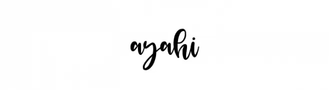 ayahi  フリーフォントのダウンロード