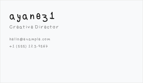 ayanez1 Business Card