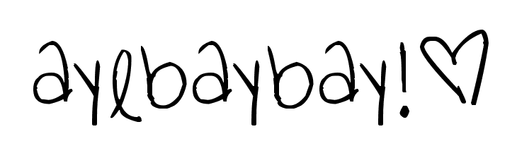ayebaybay!® Font