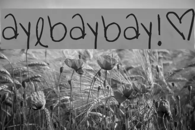 ayebaybay!® Font examples