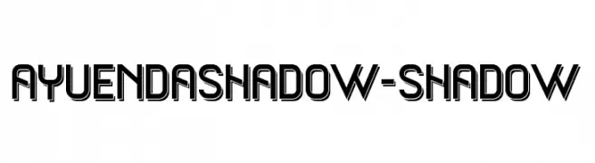 ayuendashadow-shadow  フリーフォントのダウンロード