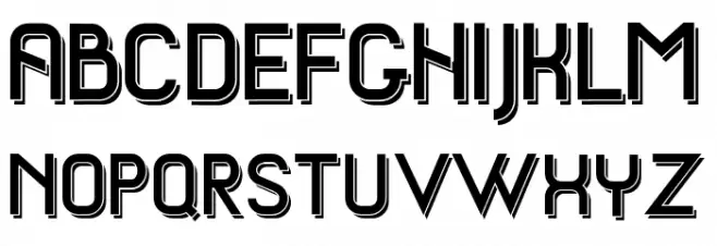ayuendashadow-shadow Schriftart Groß