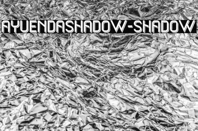 ayuendashadow-shadow Font examples