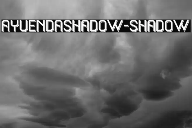 ayuendashadow-shadow Font examples