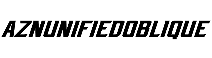 AZN Unified Oblique  Frei Schriftart Herunterladen