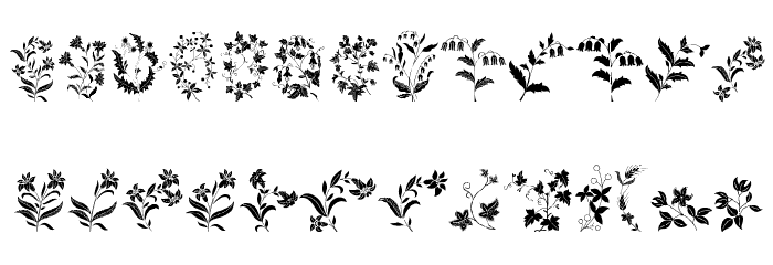 Azalleia Ornaments Free Font LOWERCASE