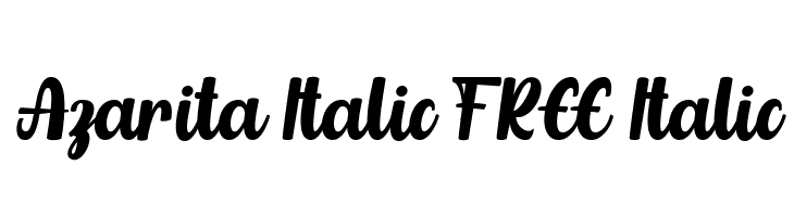Azarita Italic FREE Italic  免费字体下载