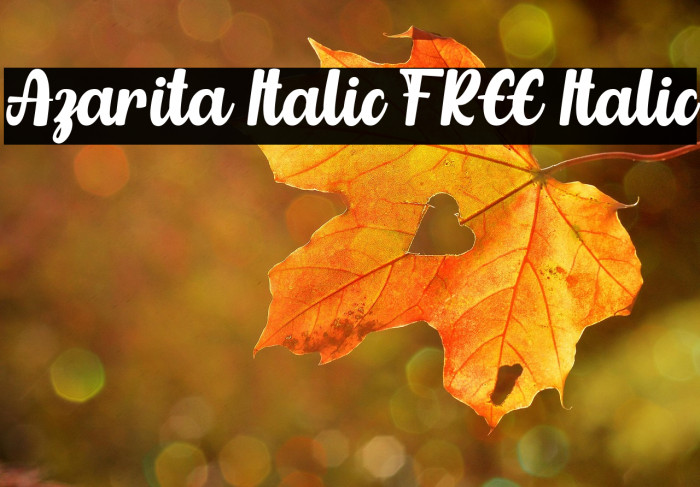 Azarita Italic FREE Italic Example 1