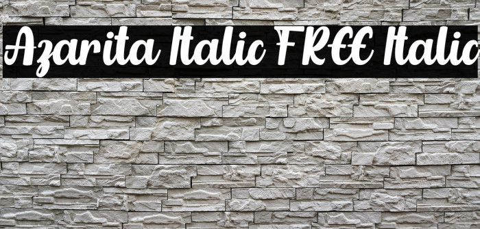 Azarita Italic FREE Italic Example 2
