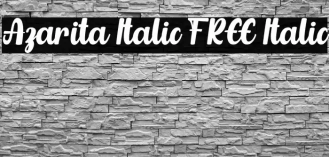 Azarita Italic FREE Italic Font examples