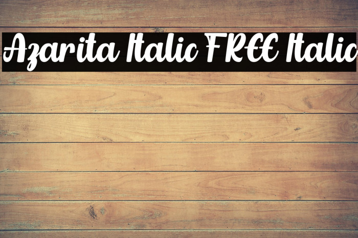 Azarita Italic FREE Italic Example 3