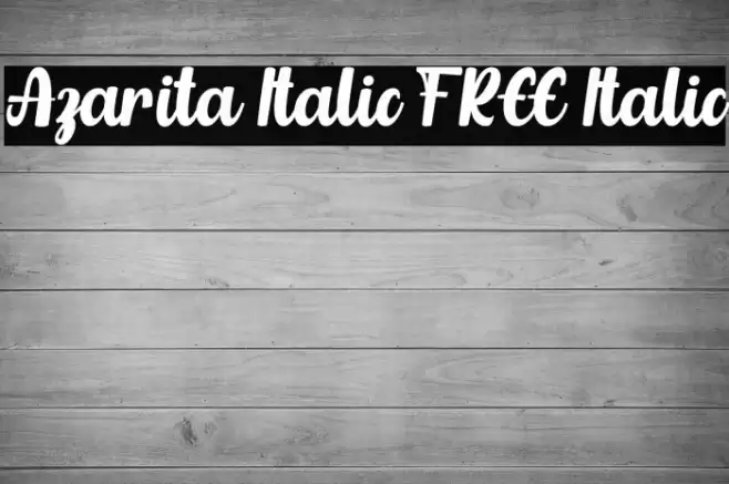 Azarita Italic FREE Italic Font examples