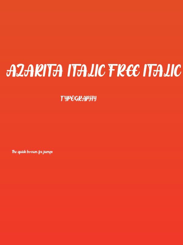Azarita Italic FREE Italic Poster