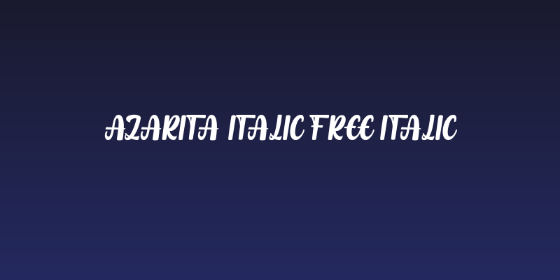 Azarita Italic FREE Italic Social Header