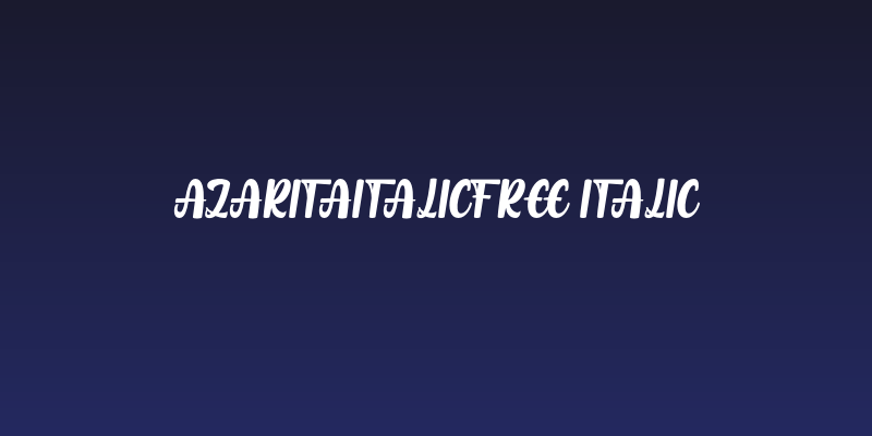 AzaritaItalicFREE-Italic Social Header