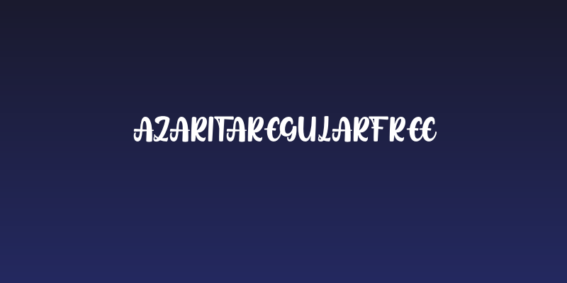 AzaritaRegularFREE Social Header