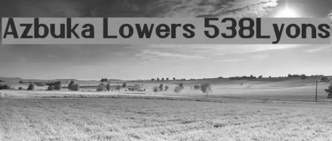 Azbuka Lowers 538Lyons Font examples