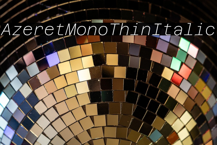 Azeret Mono Thin Italic Example 2