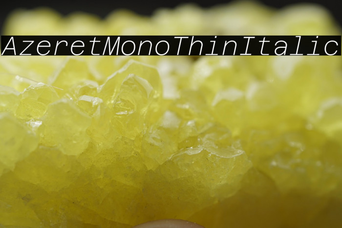 Azeret Mono Thin Italic Example 3