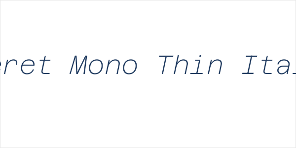 Azeret Mono Thin Italic Logo