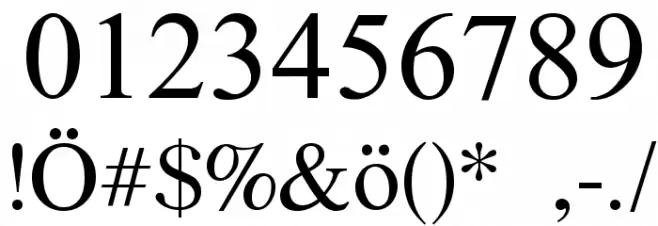 Azeri Latin Font OTHER CHARS