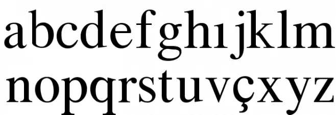 Azeri Latin 字体 小写