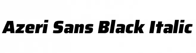 Azeri Sans Black Italic  baixar fontes gratis