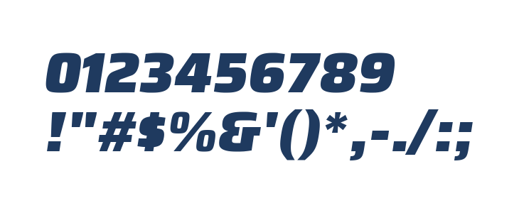 Azeri Sans Black Italic Other Characters