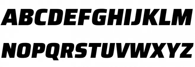 Azeri Sans Black Italic 字体 大写