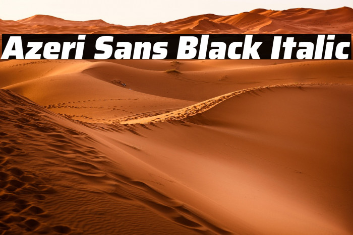 Azeri Sans Black Italic Example 1