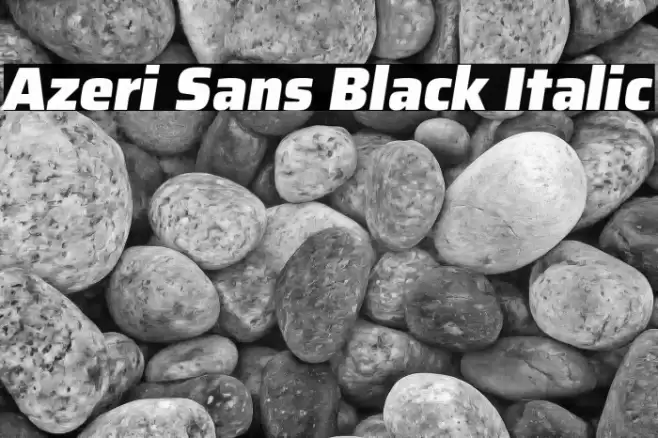 Azeri Sans Black Italic Font examples
