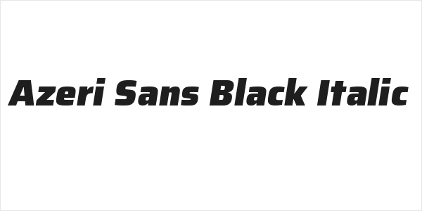 Azeri Sans Black Italic Logo