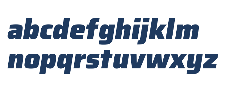 Azeri Sans Black Italic Lowercase