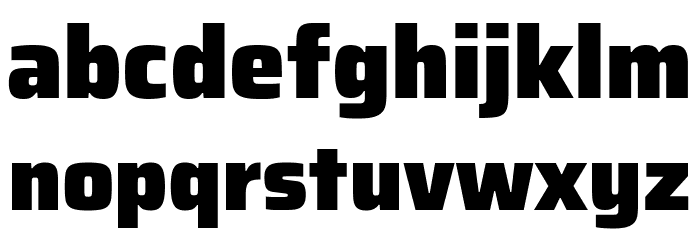 Azeri Sans Black Font LOWERCASE