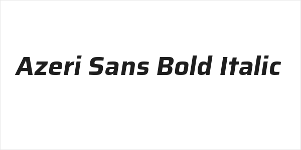 Azeri Sans Bold Italic Logo