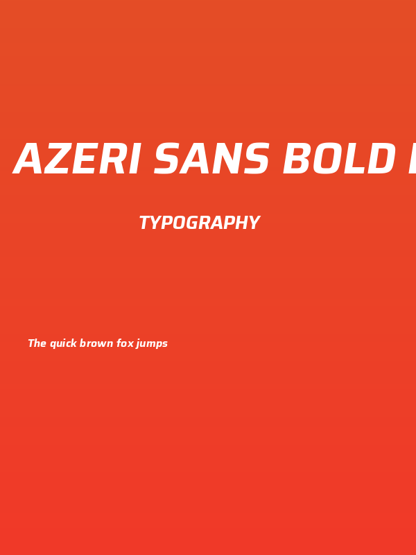Azeri Sans Bold Italic Poster